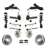 Front Rotors Brake Pads Bearing Suspension Kit (15Pc) For Chevrolet Traverse GMC