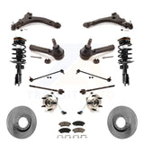 Front Disc Rotor Brake Pad Bearing Arm Suspension Kit (15Pc) For Pontiac Montana