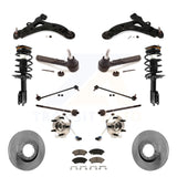 Front Disc Rotor Brake Pad Bearing Arm Suspension Kit (15Pc) For Pontiac Montana