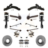 Front Disc Rotor Brake Pad Bearing Arm Suspension Kit (15Pc) For Pontiac Montana