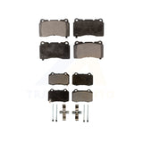 Front Rear Semi-Metallic Brake Pads Kit For Tesla S Hyundai Genesis Coupe