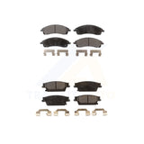 Front Rear Semi-Metallic Brake Pads Kit For Cadillac SRX CTS STS