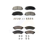 Front Rear Semi-Metallic Brake Pads Kit For Ford F-350 Super Duty