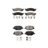 Front Rear Semi-Metallic Brake Pads Kit For 2010-2012 Ford Taurus SHO