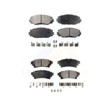 Front Rear Semi-Metallic Brake Pads Kit For 2012-2018 Toyota Prius V