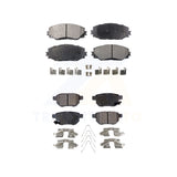 Front Rear Semi-Metallic Brake Pads Kit For Toyota Corolla Scion xB Matrix Vibe