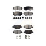 Front Rear Semi-Metallic Brake Pads Kit For Ford Edge Lincoln MKX