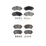 Front Rear Semi-Metallic Brake Pads Kit For Dodge Grand Caravan Chrysler Town &