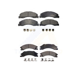 Front Rear Semi-Metallic Brake Pads Kit For Ford E-350 Super Duty E-250 E-150