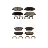 Front Rear Semi-Metallic Brake Pads Kit For Cadillac STS With Performance Brakes