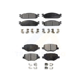 Front Rear Semi-Metallic Brake Pads Kit For 2009-2010 Lincoln MKS