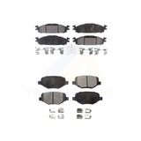 Front Rear Semi-Metallic Brake Pad Kit For Ford Explorer Taurus Flex Lincoln MKT