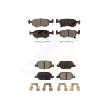 Front Rear Semi-Metallic Brake Pads Kit For Fiat 500