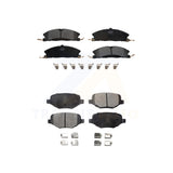 Front Rear Semi-Metallic Brake Pads Kit For Ford Explorer Police Interceptor MKS