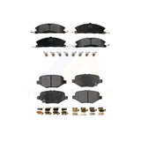 Front Rear Semi-Metallic Brake Pads Kit For Ford Explorer Taurus Flex Police MKS