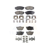 Front Rear Semi-Metallic Brake Pads Kit For 90-92 Nissan Stanza Disc rear brakes