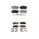 Front Rear Semi-Metallic Brake Pads Kit For 2004-2006 Mazda MPV