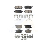 Front Rear Semi-Metallic Brake Pads Kit For 89-90 Nissan Maxima Disc rear brakes