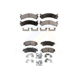 Front Rear Semi-Metallic Brake Pads Kit For Cadillac DeVille DTS Chevrolet 3500