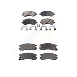 Front Rear Semi-Metallic Brake Pads Kit For Mitsubishi Galant Eclipse Chrysler