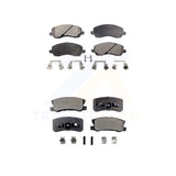 Front Rear Semi-Metallic Brake Pads Kit For Jeep Patriot Compass Chrysler Dodge