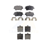 Front Rear Semi-Metallic Brake Pad Kit For Mercedes-Benz C230 C240 SLK280 SLK300