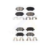 Front Rear Semi-Metallic Brake Pads Kit For Toyota Camry