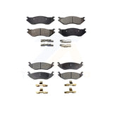 Front Rear Semi-Metallic Brake Pads Kit For Dodge Durango Ram 1500 Van