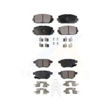 Front Rear Semi-Metallic Brake Pads Kit For Toyota Yaris