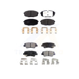 Front Rear Semi-Metallic Brake Pads Kit For 2014-2016 Kia Soul