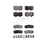 Front Rear Semi-Metallic Brake Pad Kit For Toyota 4Runner Lexus Sequoia GX460 FJ