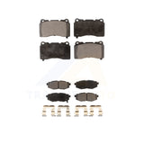 Front Rear Semi-Metallic Brake Pad Kit For 17 Subaru BRZ Base With Brembo Brakes