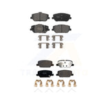 Front Rear Semi-Metallic Brake Pads Kit For 2019-2020 Hyundai Santa Fe