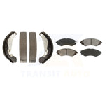 Front Rear Semi-Metallic Brake Pads Drum Shoe Kit For Chevrolet Aveo Spark Aveo5