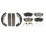 Front Rear Semi-Metallic Brake Pads Drum Shoe Kit For Hyundai Accent To 09 30 05