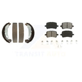 Front Rear Semi-Metallic Brake Pads & Drum Shoes Kit For Chevrolet HHR Cobalt G5