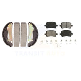 Front Rear Semi-Metallic Brake Pads & Drum Shoe Kit For Chevrolet HHR Pontiac G5