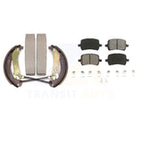 Front Rear Semi-Metallic Brake Pads & Drum Shoe Kit For Chevrolet Malibu Pontiac