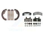 Front Rear Semi-Metallic Brake Pads Drum Shoe Kit For Chevrolet Astro GMC Safari