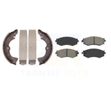 Front Rear Semi-Metallic Brake Pads & Drum Shoe Kit For 02-06 Nissan Sentra 1.8L