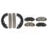 Front Rear Semi-Metallic Brake Pads And Drum Shoes Kit For Honda Accord CR-V