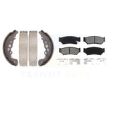 Front Rear Semi-Metallic Brake Pads & Drum Shoe Kit For Chevrolet Tracker Suzuki