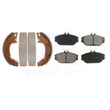 Front Rear Semi-Metallic Brake Pads Drum Shoes Kit For Ford Taurus Mercury Sable