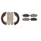 Front Rear Semi-Metallic Brake Pads And Drum Shoes Kit For Honda Civic