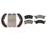 Front Rear Semi-Metallic Brake Pads & Drum Shoe Kit For Pontiac Sunfire Grand Am