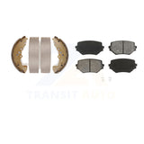 Front Rear Semi-Metallic Brake Pads & Drum Shoe Kit For Suzuki XL-7 Grand Vitara