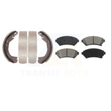 Front Rear Semi-Metallic Brake Pads & Drum Shoes Kit For Buick Century Chevrolet