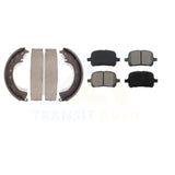 Front Rear Semi-Metallic Brake Pads And Drum Shoes Kit For Toyota Solara