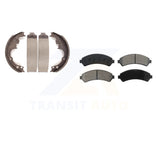 Front Rear Semi-Metallic Brake Pads & Drum Shoe Kit For Chevrolet S10 Blazer GMC