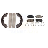 Front Rear Semi-Metallic Brake Pads And Drum Shoes Kit For Suzuki SX4 Crossover